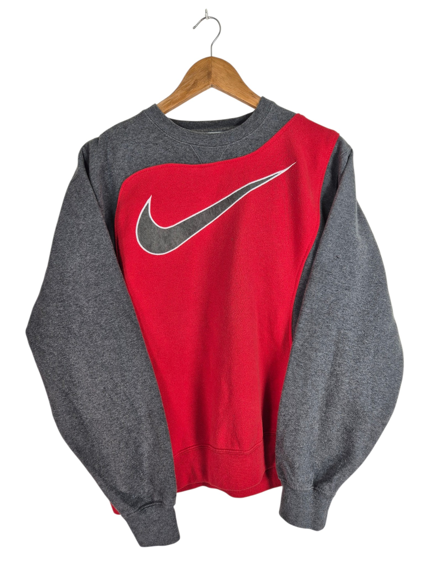 Nike big Swoosh sweater S grijs dames