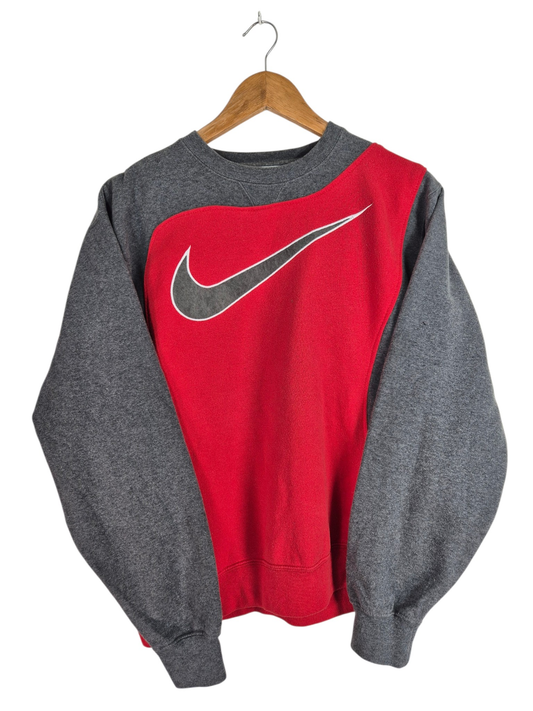 Nike big Swoosh sweater S grijs dames