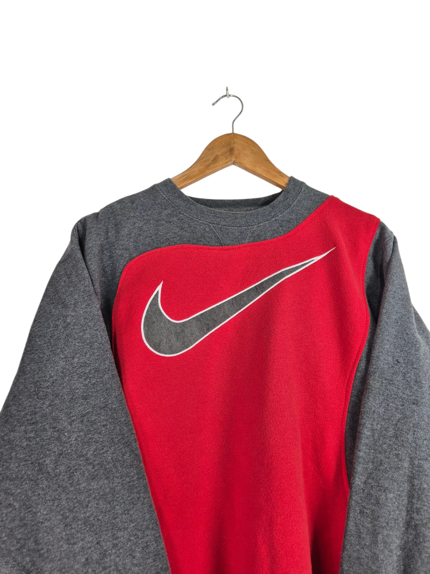 Nike big Swoosh sweater S grijs dames