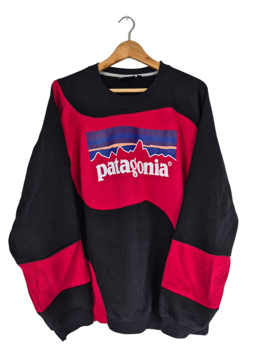 Patagonia Front Logo Rework Sweater Heren | Zwart | Maat XL