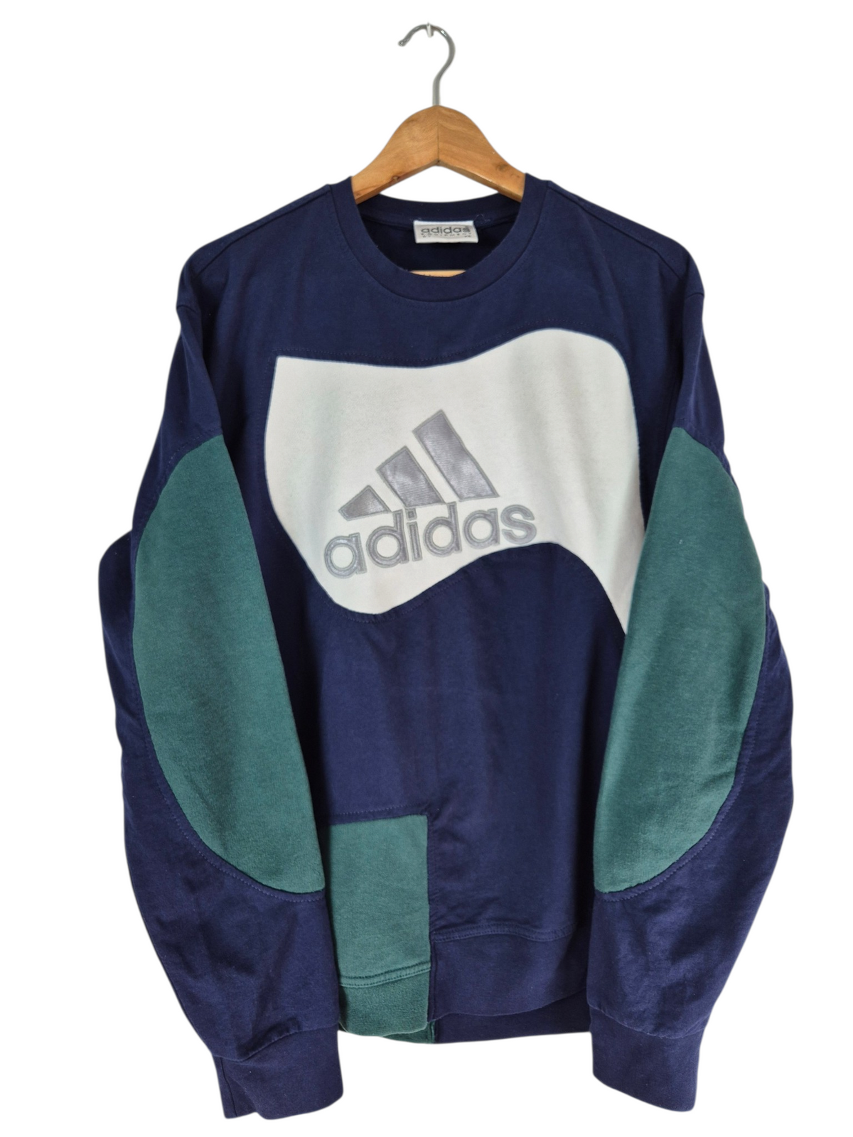 Adidas Front Logo Rework Sweater Heren | Blauw | Maat L
