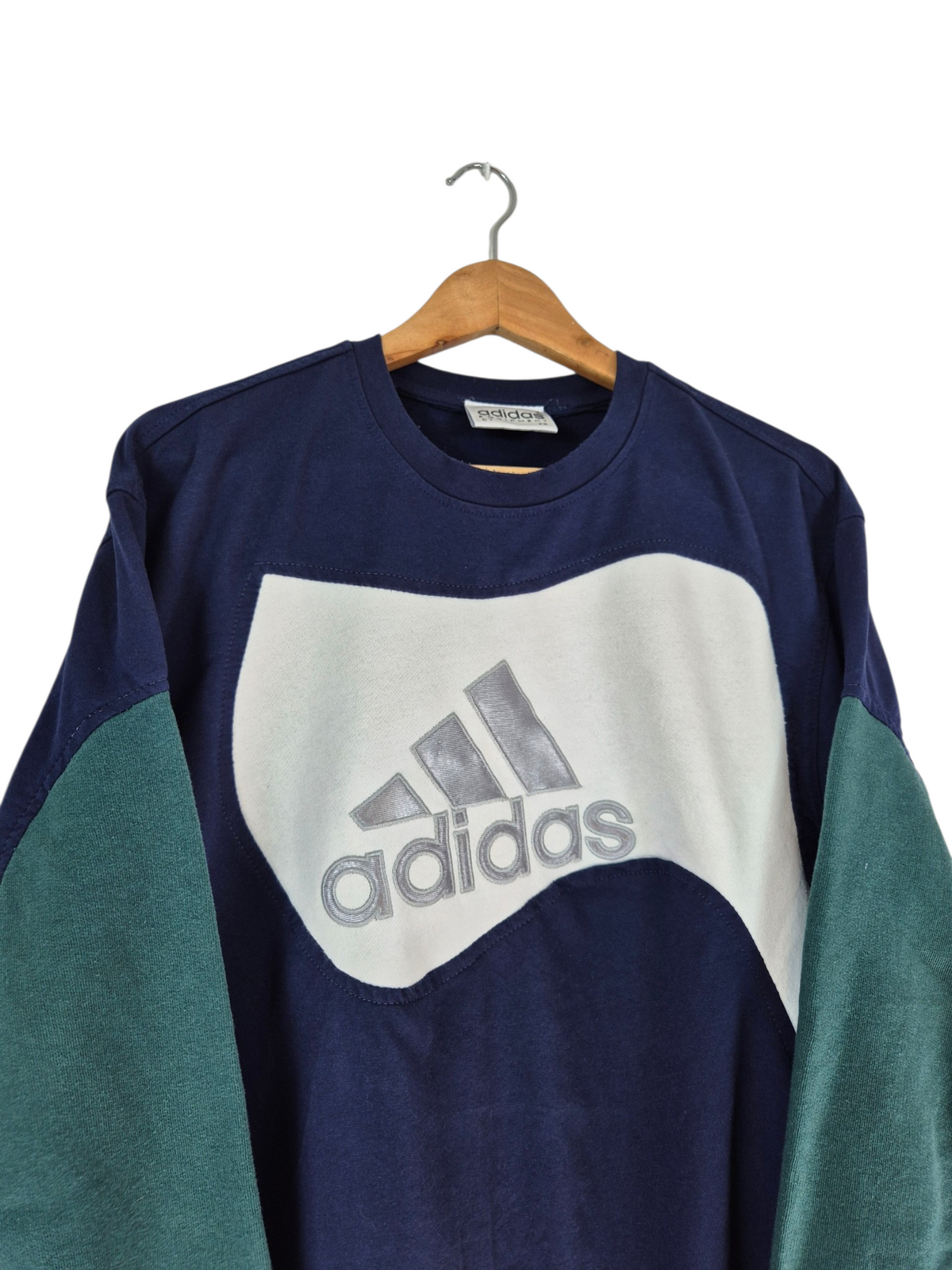Adidas Front Logo Rework Sweater Heren | Blauw | Maat L