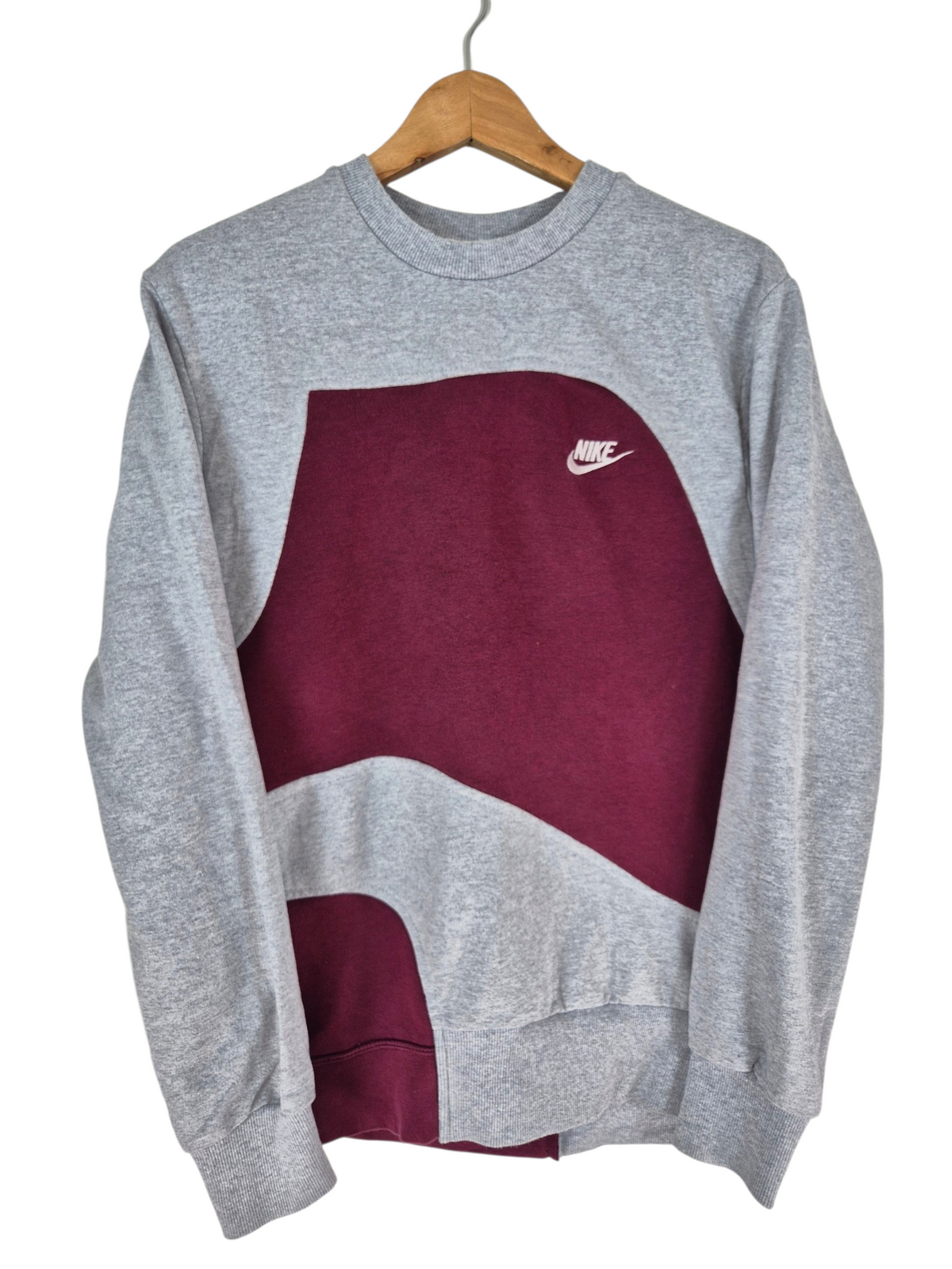 Nike Chest Logo Rework Sweater Heren | Grijs | Maat M