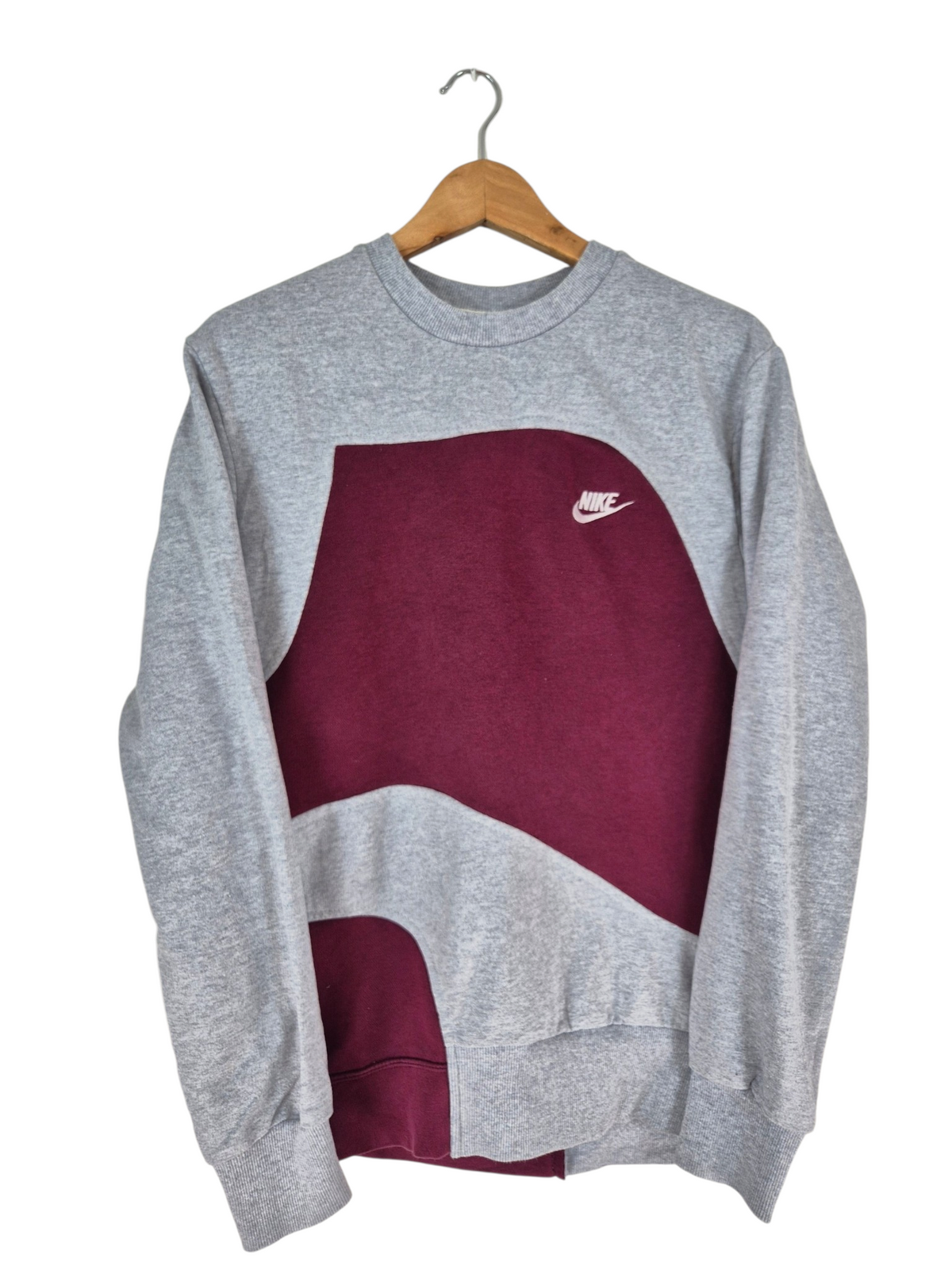 Nike Chest Logo Rework Sweater Heren | Grijs | Maat M