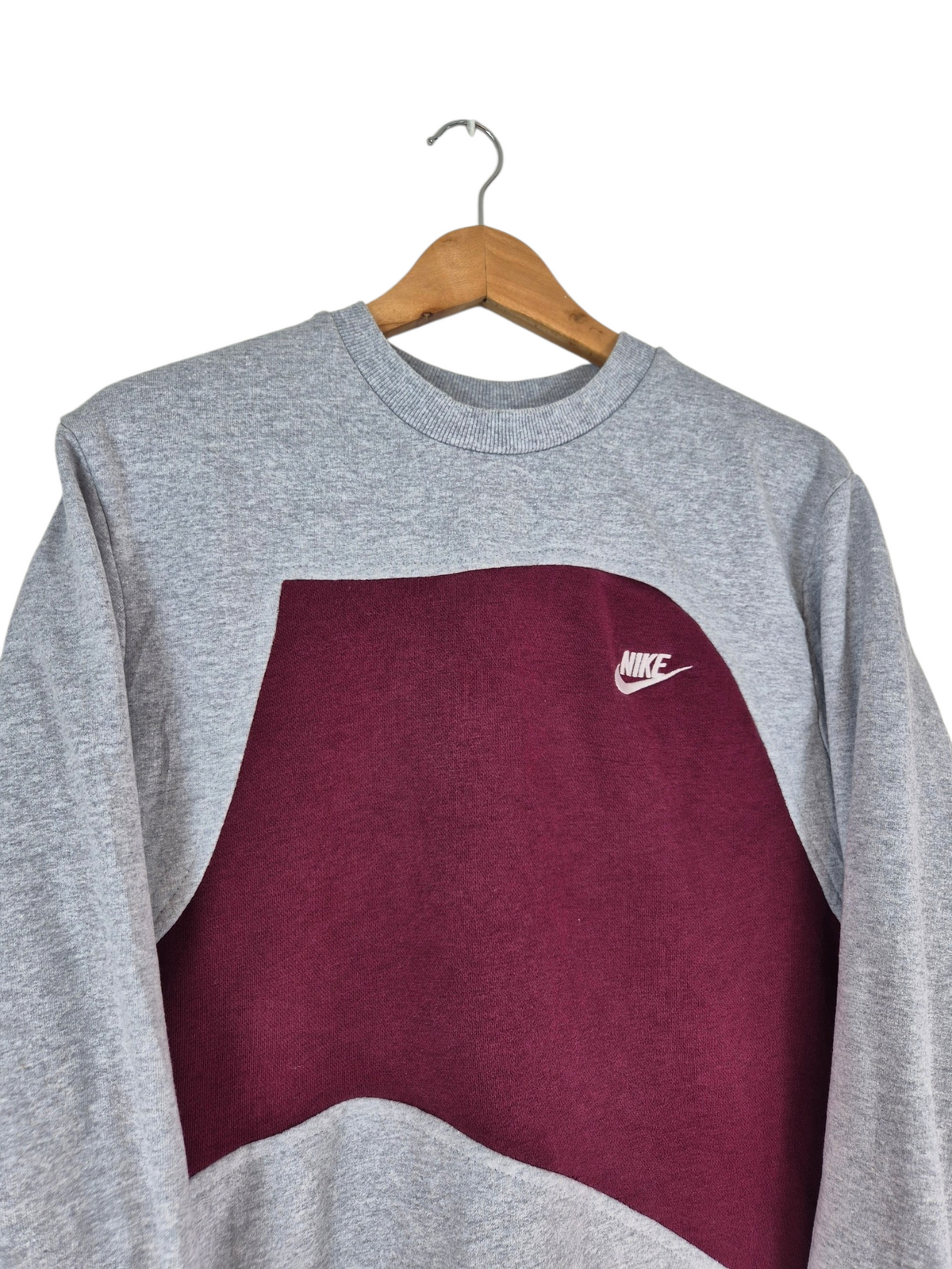 Nike Chest Logo Rework Sweater Heren | Grijs | Maat M