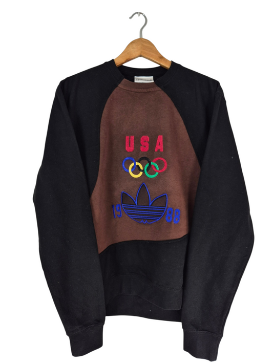 Adidas USA 88 Rework Sweater Heren | Zwart | Maat S