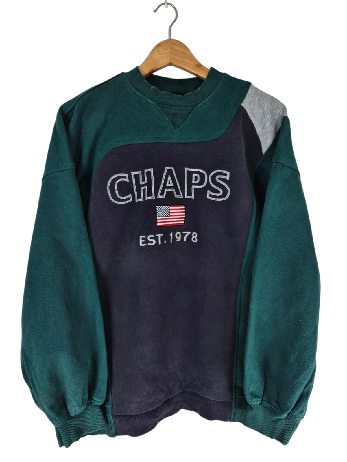 Chaps Rework Sweater Heren | Groen | Maat M