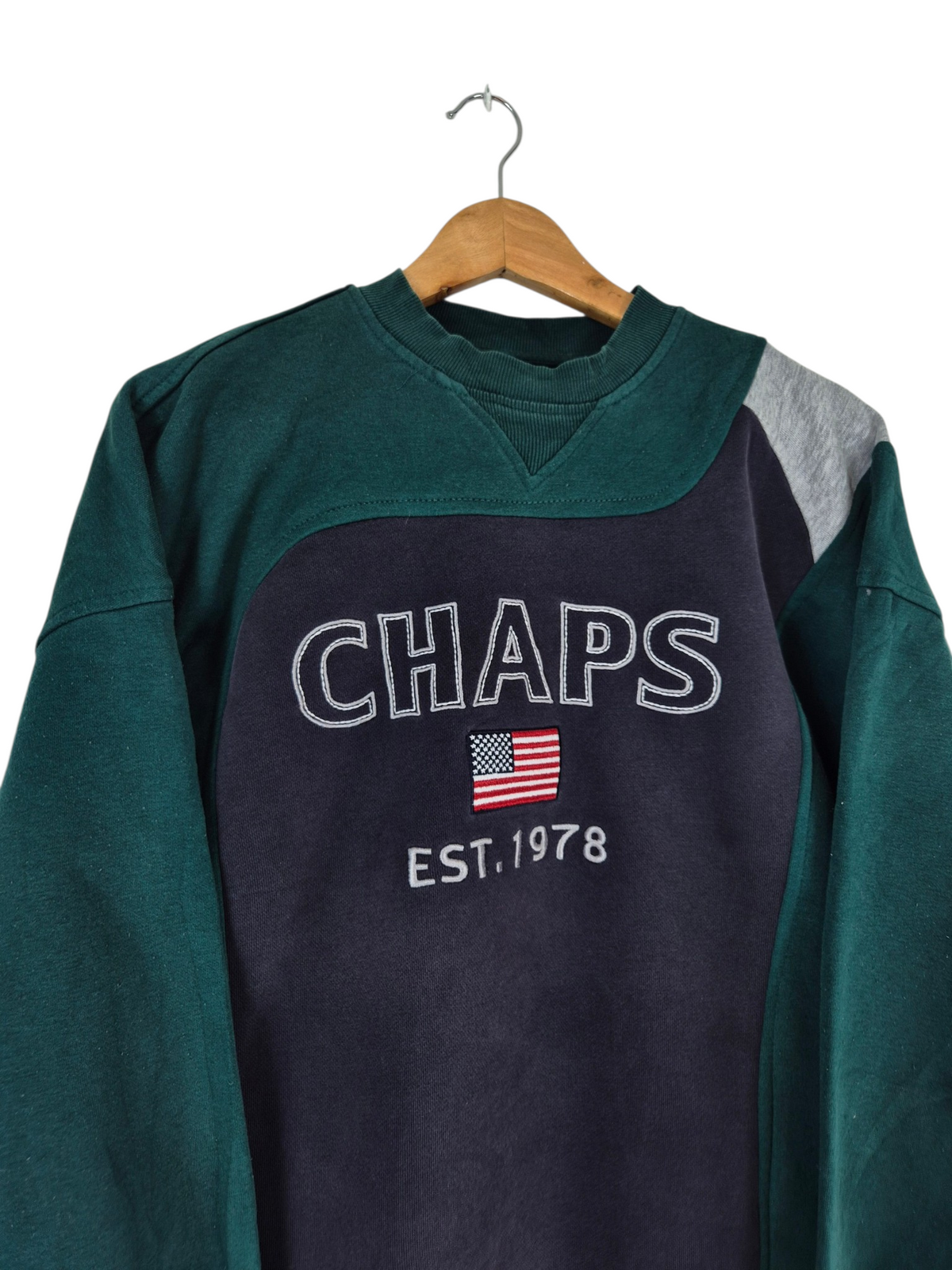 Chaps Rework Sweater Heren | Groen | Maat M
