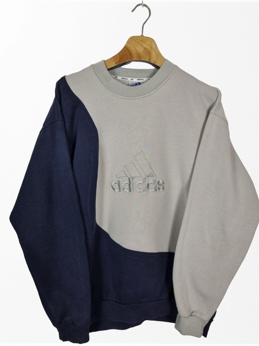 Adidas 90s embroidered logo sweater maat L