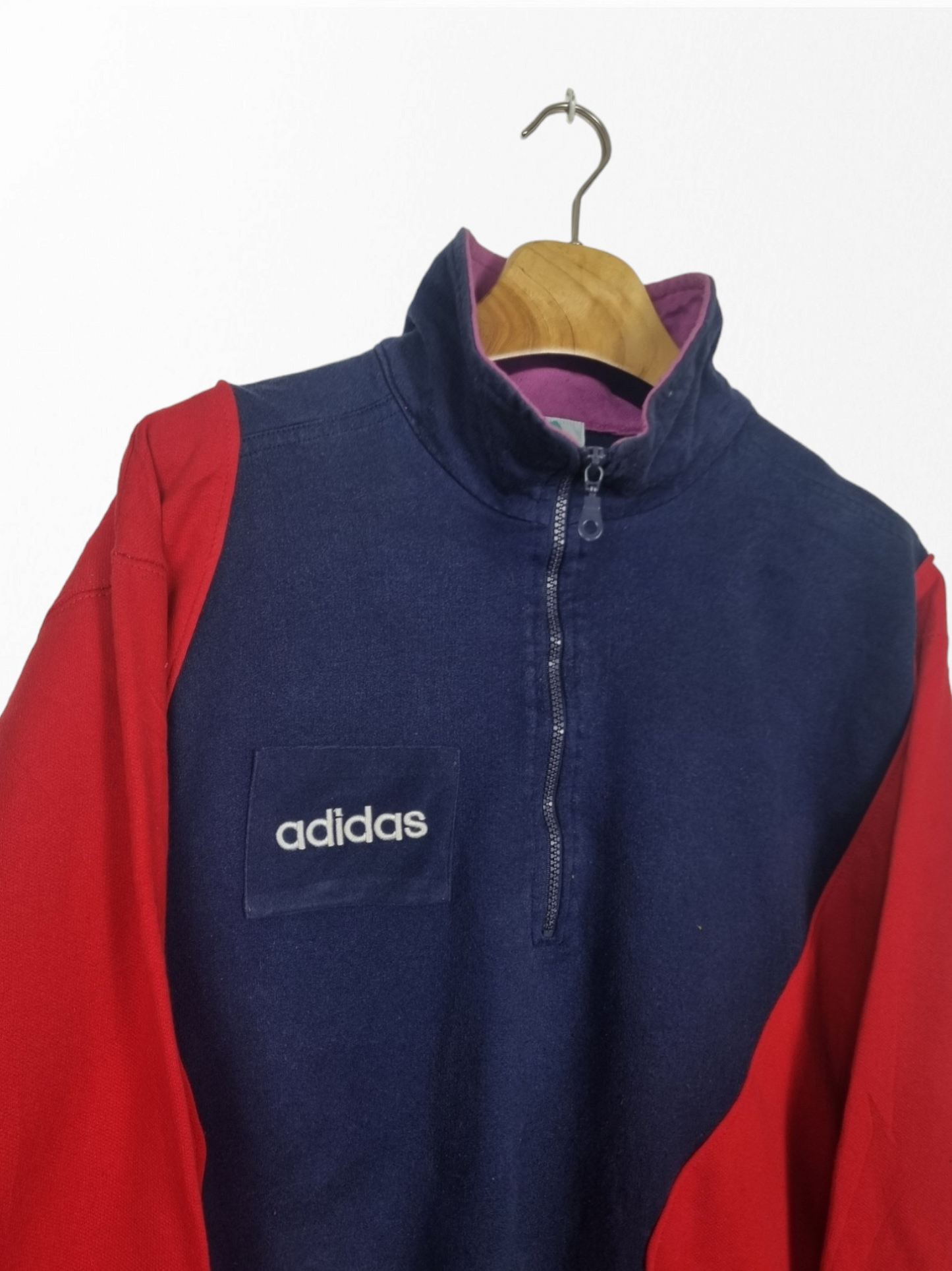 Adidas 80s quarter zip sweater maat L