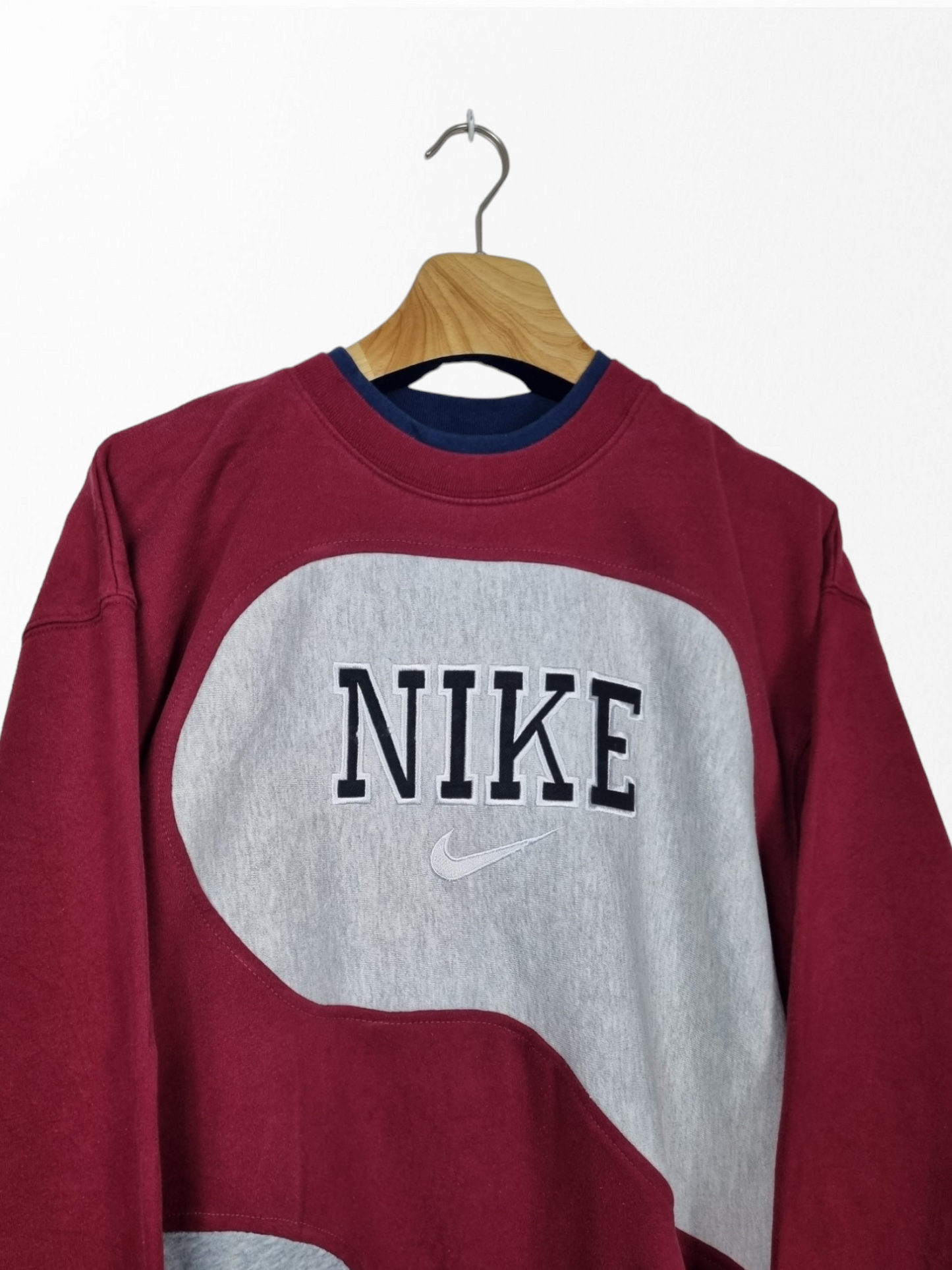 Nike 90s double collar sweater maat M