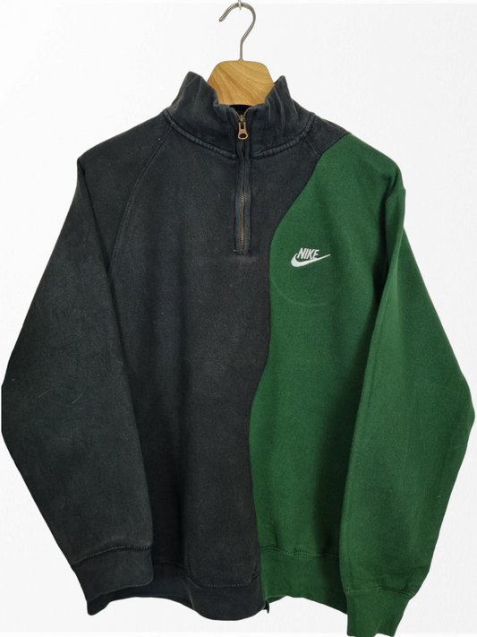 Nike chest logo quarter zip sweater maat M
