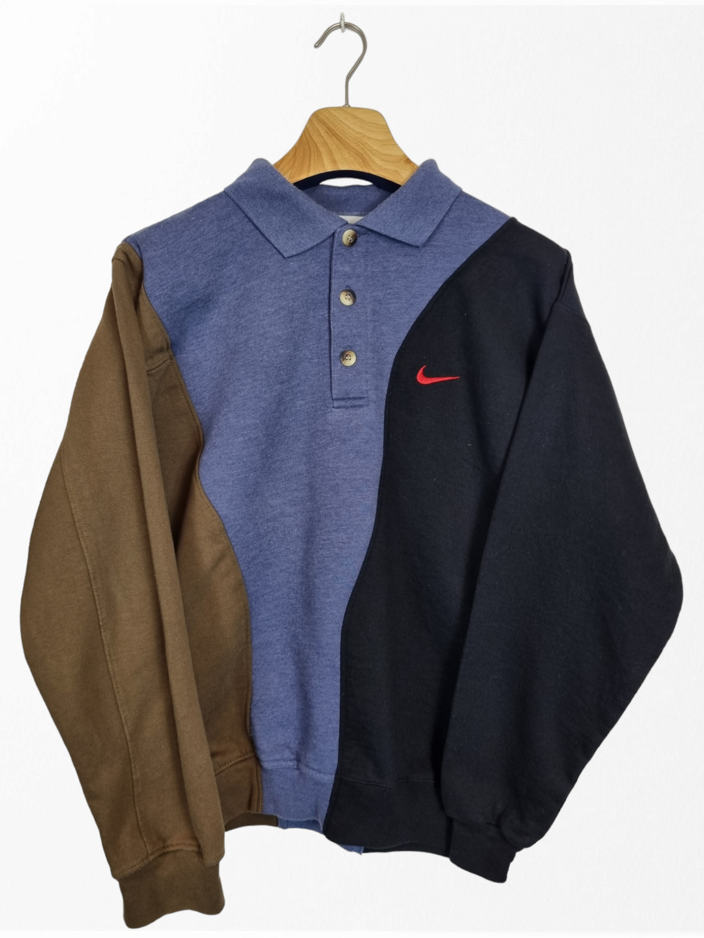 Nike swoosh sweater met polokraag maat M