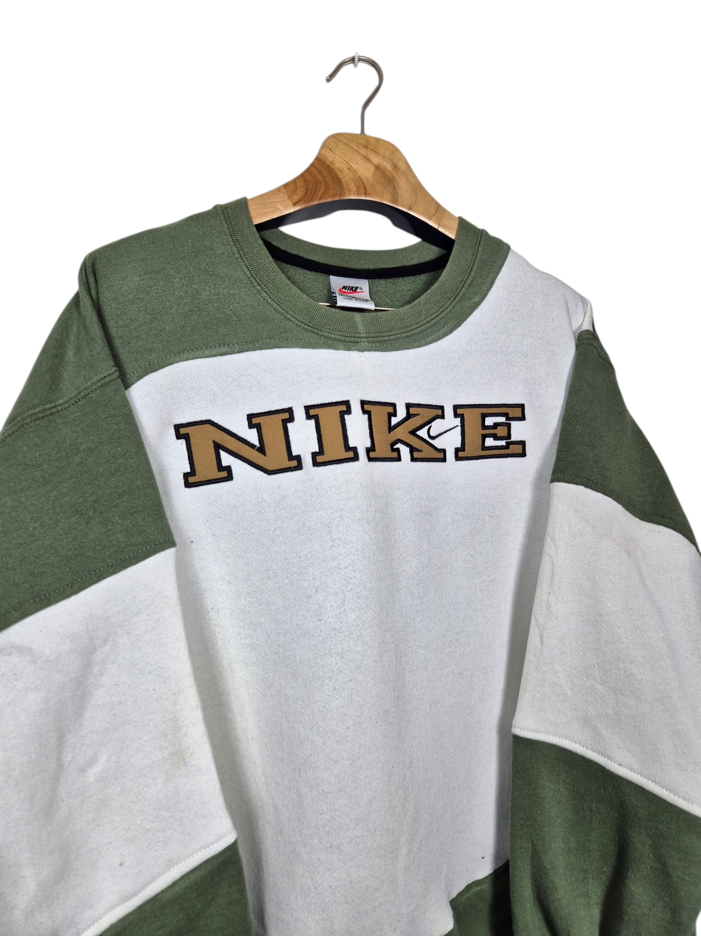 Nike 90s spell out sweater maat M