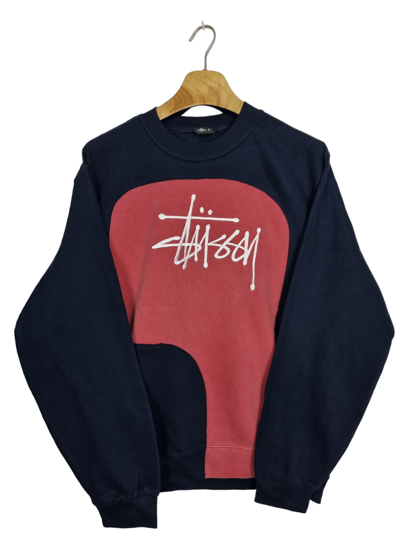 Stüssy embroidered text sweater maat M