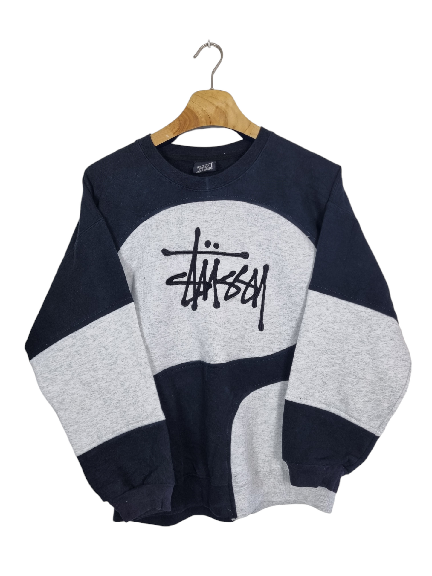 Stussy embroidered text sweater maat S