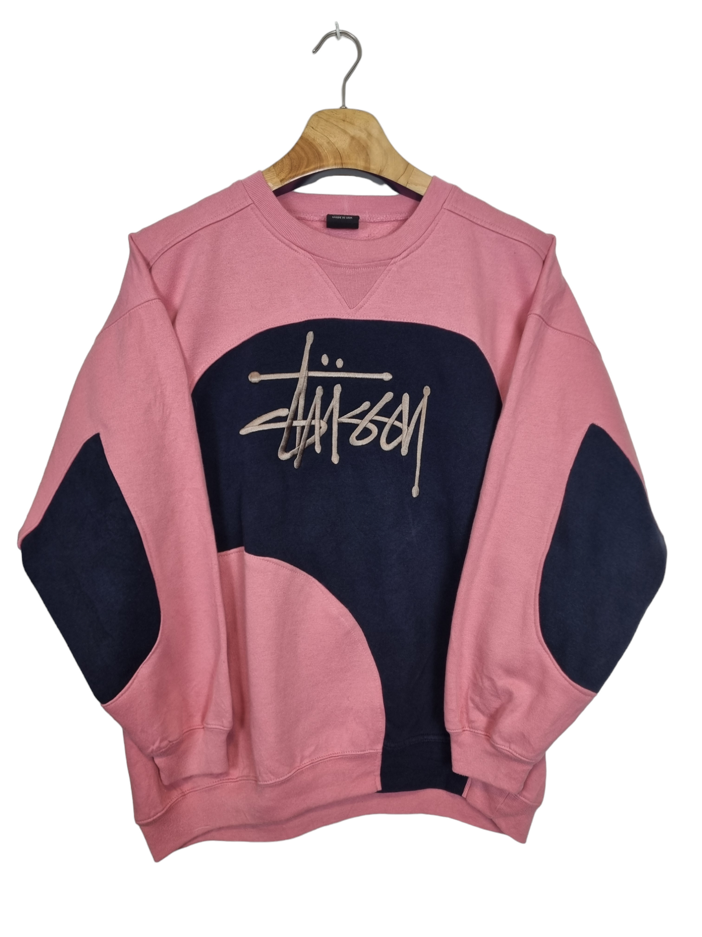 Stussy embroidered text sweater M