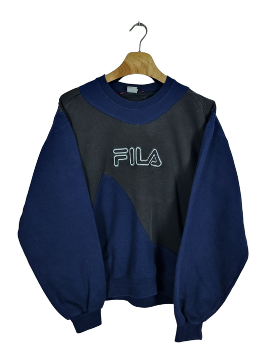 Fila embroidered text sweater maat M