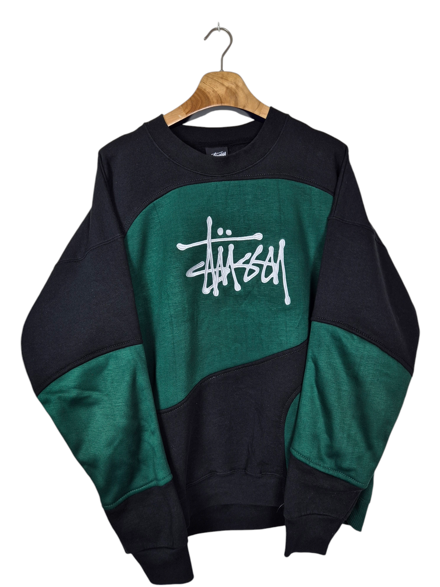 Stussy embroidered text sweater maat L