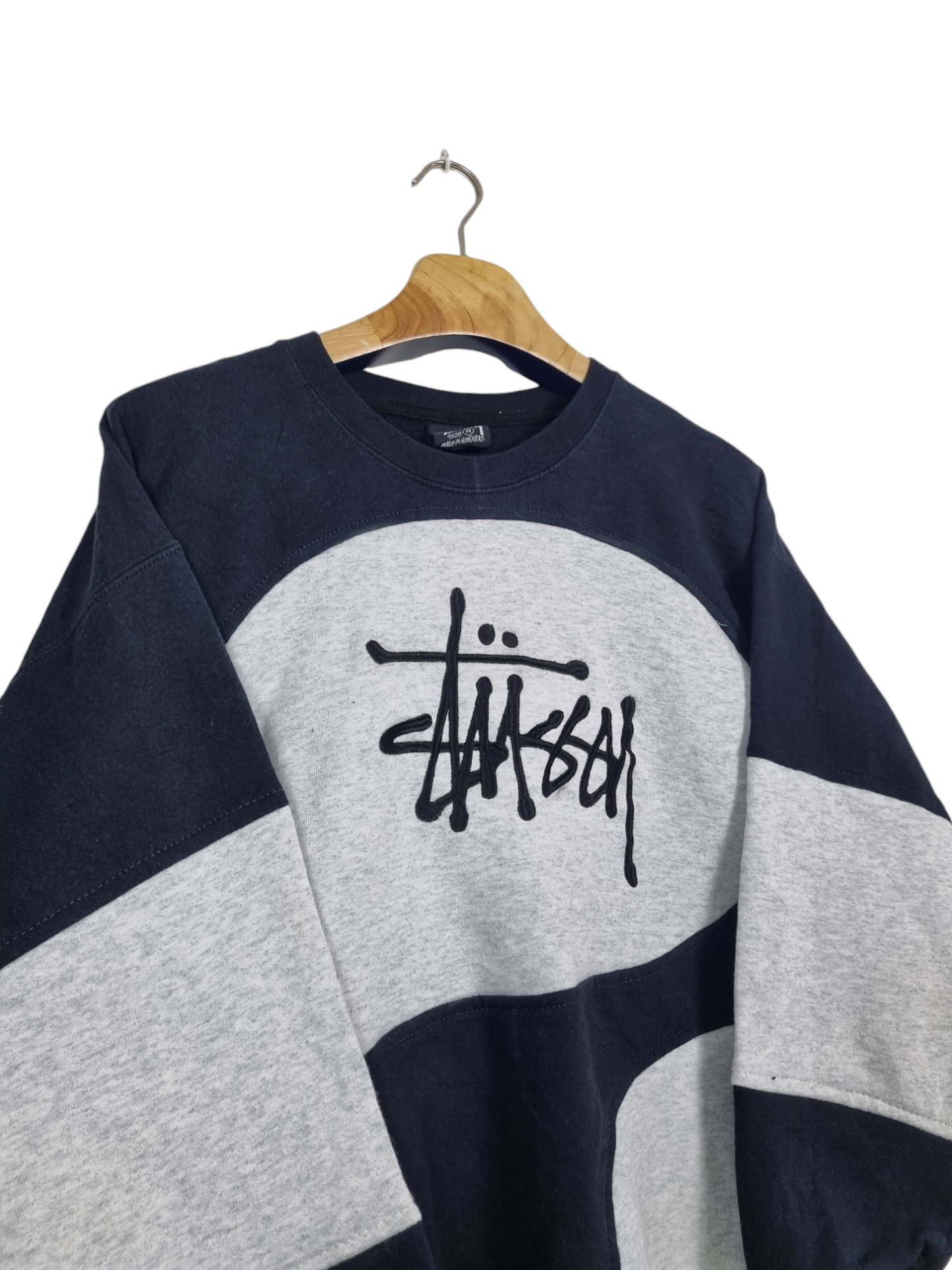 Stussy embroidered text sweater maat S