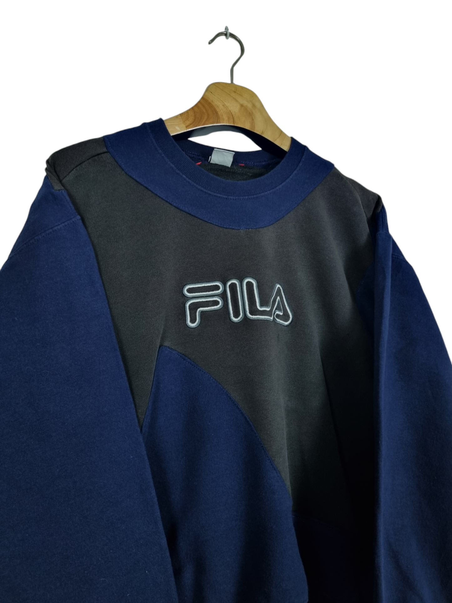 Fila embroidered text sweater maat M