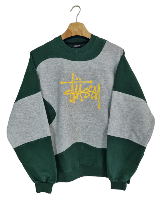 Stussy embroidered text sweater maat M